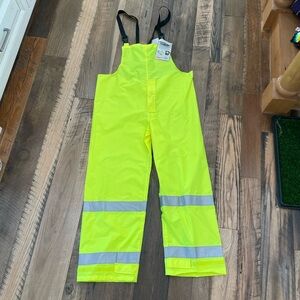NEW Tingley waterproof Neon Yellow Safety Overalls men L